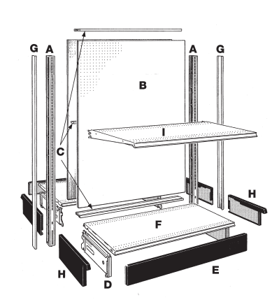 White Steel Gondola Shelving For Grocery Store