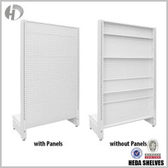Single Sided Pegboard Metal Gondola Supermarket Shelving
