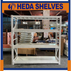All White Warehouse Storage Racks with Butterfly Hole