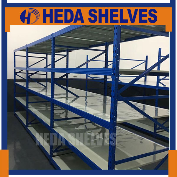 Blue & White 4 Layers Storage Rack for Warehouse