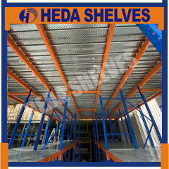 Multilayer Mezzanine Platform Shelving System