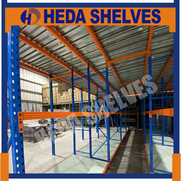 Multilayer Mezzanine Platform Shelving System