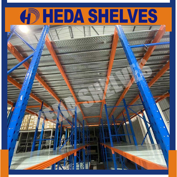 Multilayer Mezzanine Platform Shelving System