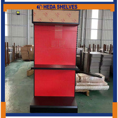 Pegboard Retail Display Shelves with LOGO Light Box