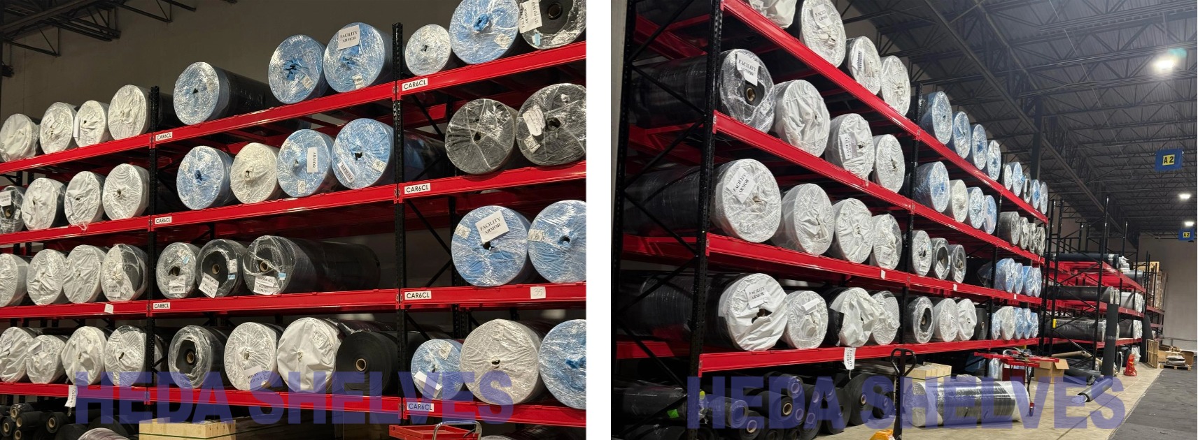 Heavy-Duty Fabric Roll Pallet Racking - HEDA SHELVES