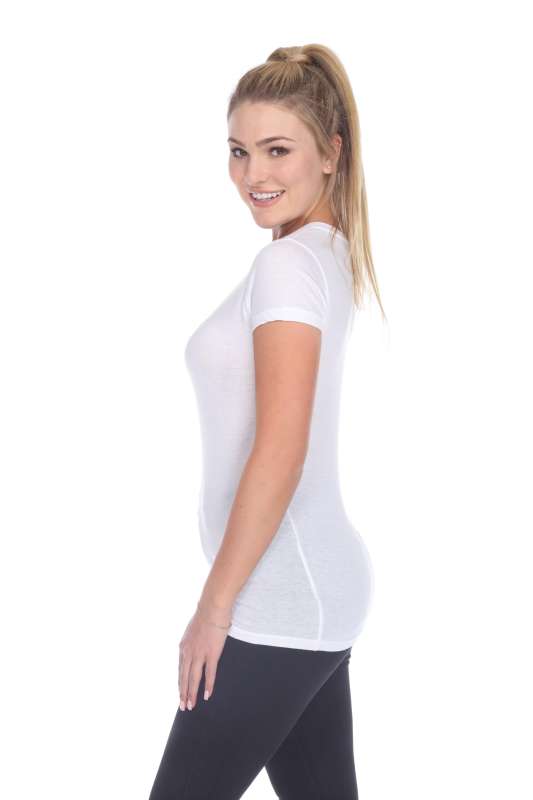5003 Juniors Cap Sleeve "Tear Drop" V-Neck Tee