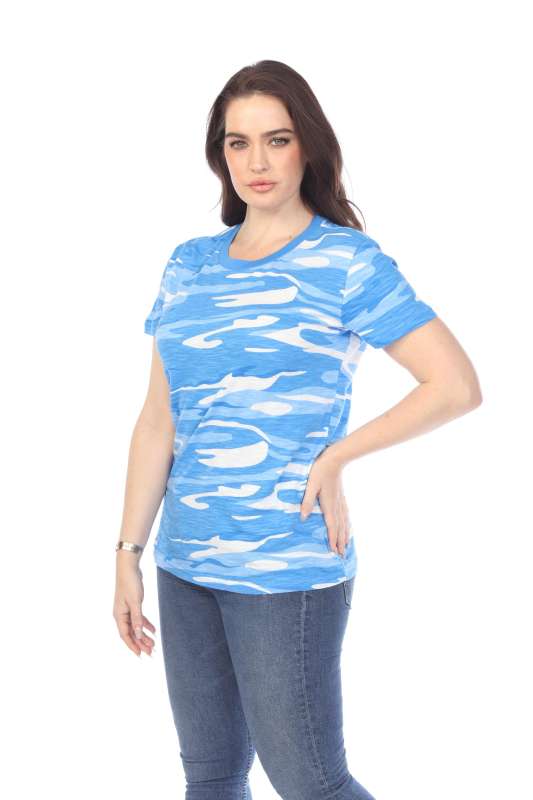 4002C Junior Camo Print Essentials Loose Body Tee