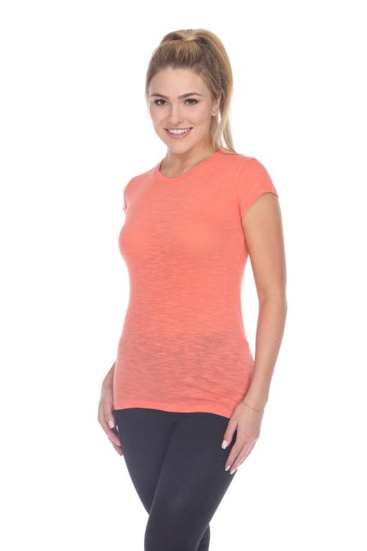 6050 Juniors Cap Sleeve Cotton Slub Tee