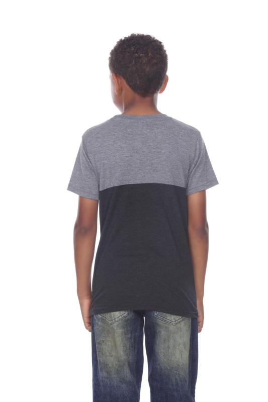 9604 Boy's Color Block Pocket Tee