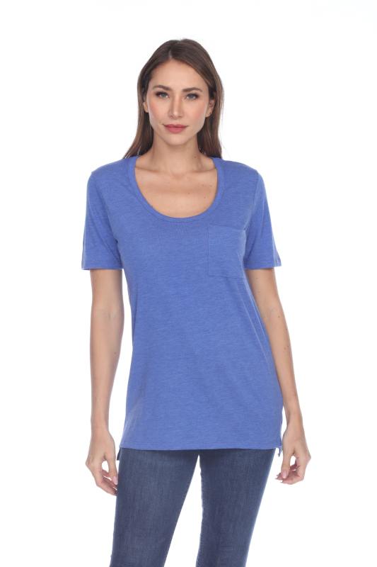 3207 Junior's Tri-blend Essential Hi-Lo Pocket Tee