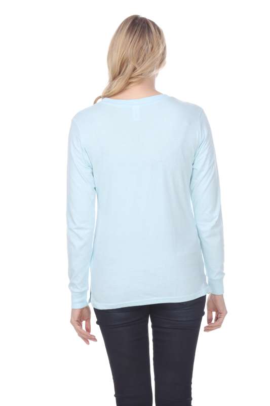 7110 Ladies Long Sleeve Crew Neck Tee with Side Vents