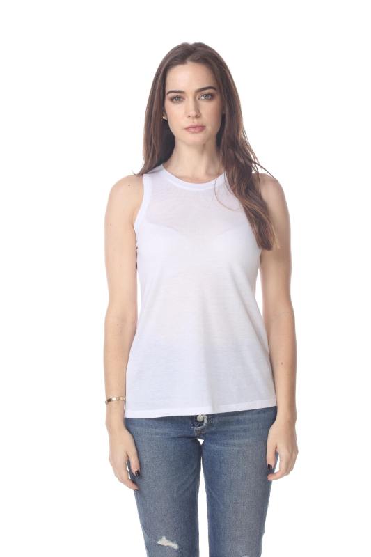 3311 Junior's Poly VIscose Tank Top with Slit Back