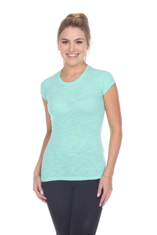 6050 Juniors Cap Sleeve Cotton Slub Tee