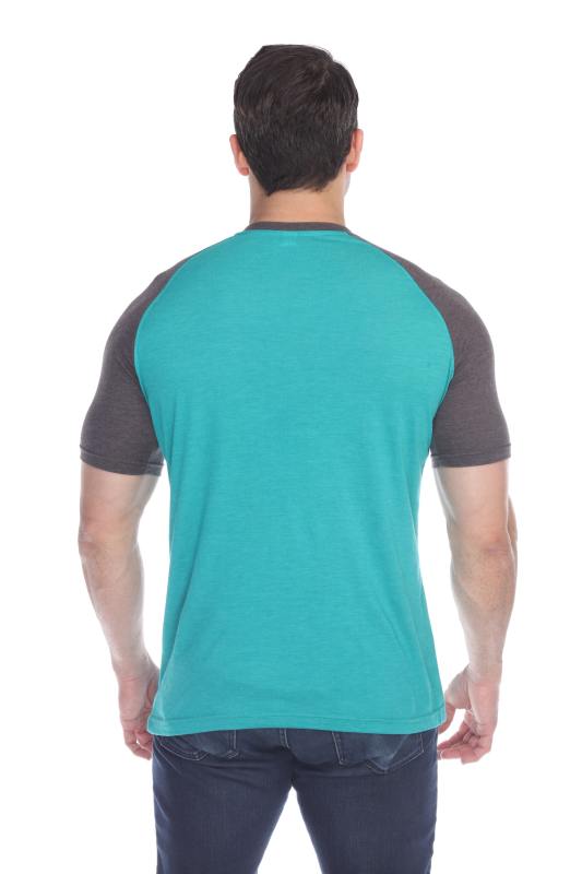 3601 Men's Short Sleeve CVC Blended Crew Neck Raglan
