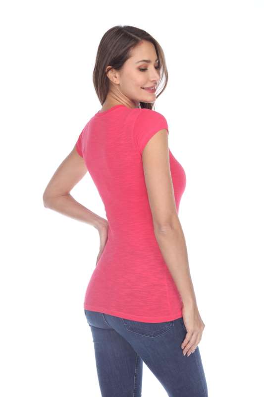 6050 Juniors Cap Sleeve Cotton Slub Tee