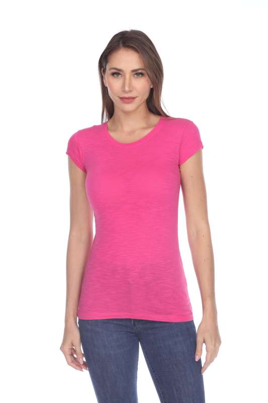6050 Juniors Cap Sleeve Cotton Slub Tee
