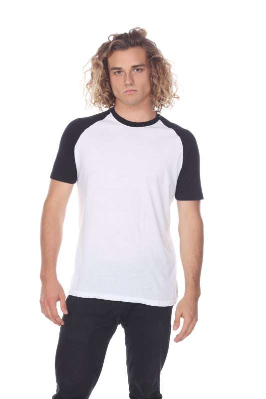 3601 Short Sleeve CVC Blended Crew Neck Raglan