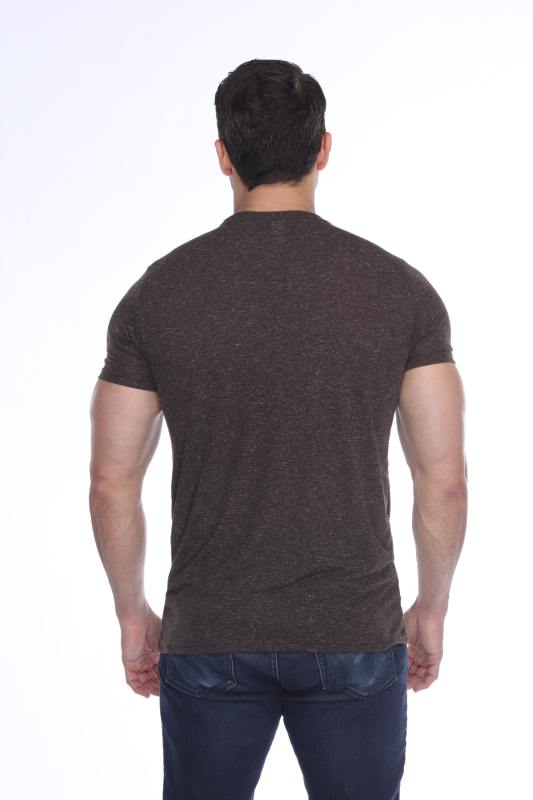 3700 Men's Poly Linen Blended Crewneck Tee