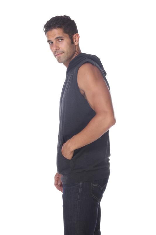 3758 Men's Tri Blend Sleeveless Hoodie