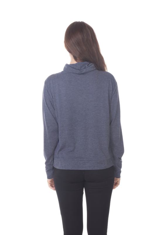 3217 Junior's Relaxed Mock Neck Long Sleeve Pullover