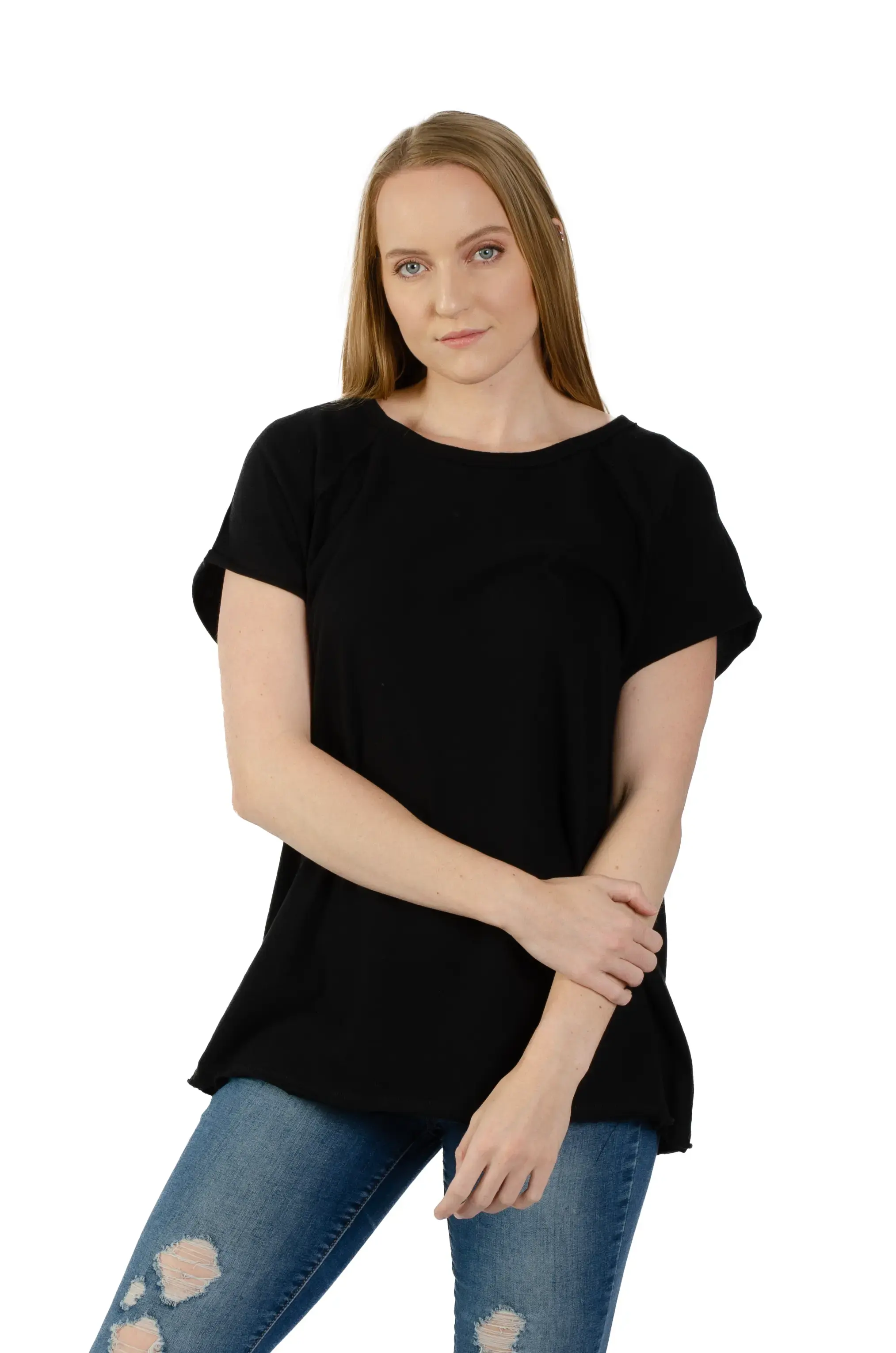 4007 Flowy Raglan Short Sleeve Tee