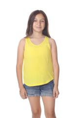 9016 Girls Curved Hem Tank Top