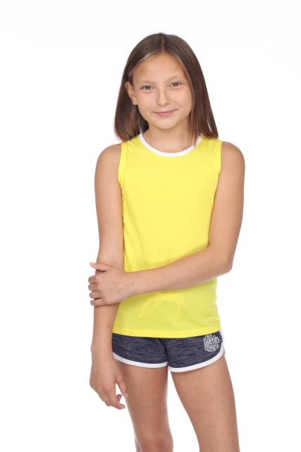 9210 Girls Twist Strap Open Back Tank