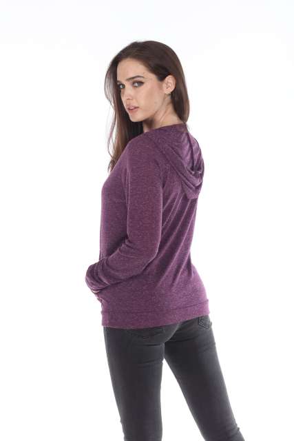 6153 Juniors Poly Linen Zip Hoodie