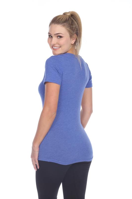 3203 Junior's Tri Blend Short Sleeve Deep V-Neck Tee