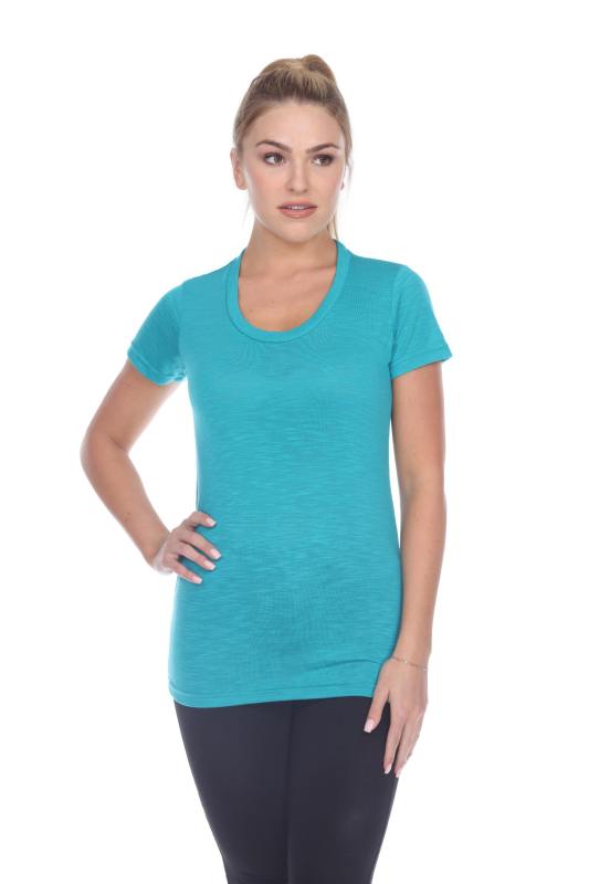 3400 Junior's Poly Rayon Slub Crewneck Tee