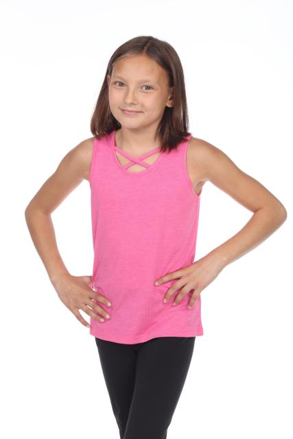 9211 Girls Cross Strap Front Tank