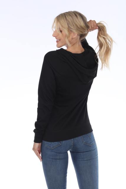 8902 Juniors French Terry Long Sleeve Zip Hoodie