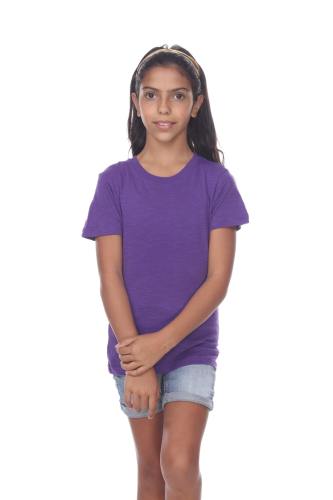 9002 Youth Cotton Slub Short Sleeve Crewneck Tee