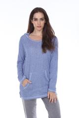 8905 Junior's French Terry Tunic Pullover Hoodie