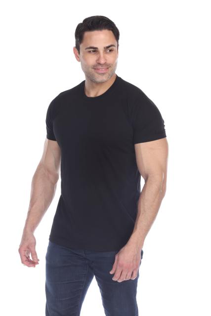 3600 Men's Short Sleeve CVC Blended Crew Neck Tee