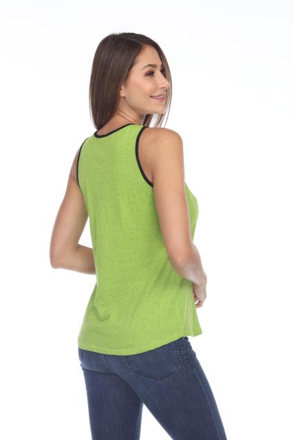 1207 Junior's Curve Hem Nub Ringer Tank