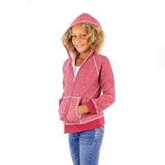 8902G Girls French Terry Llong Sleeve Zip Hoodie