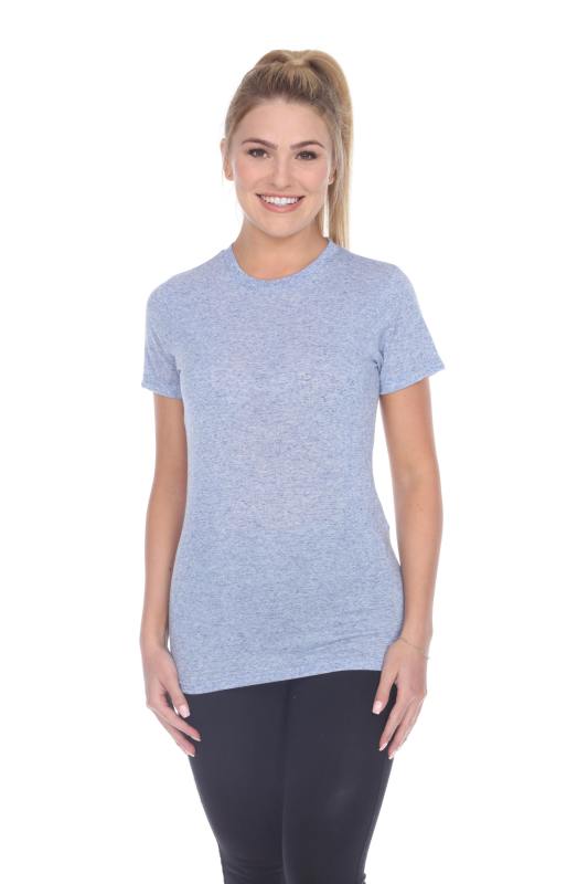 3800 Junior's Short Sleeve Poly Linen Crew Neck Tee