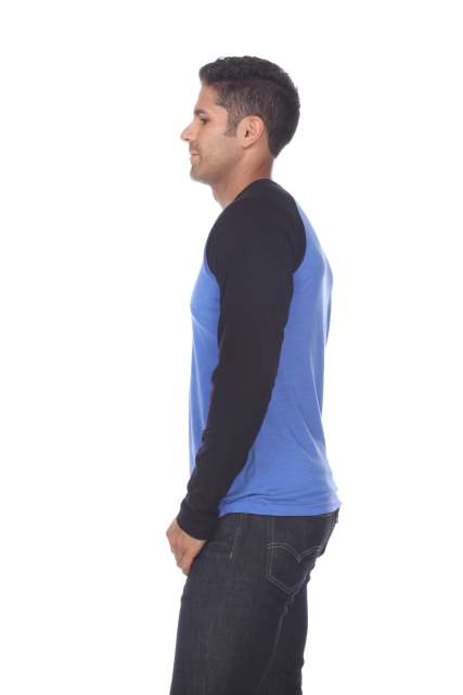3701 Men's Long Sleeve CVC Blended Crew Neck Raglan