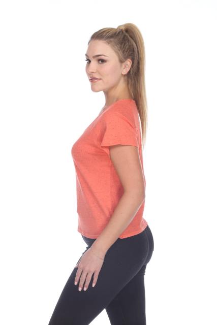 1202 Junior's Cotton Nub Short Sleeve Crop Box Tee