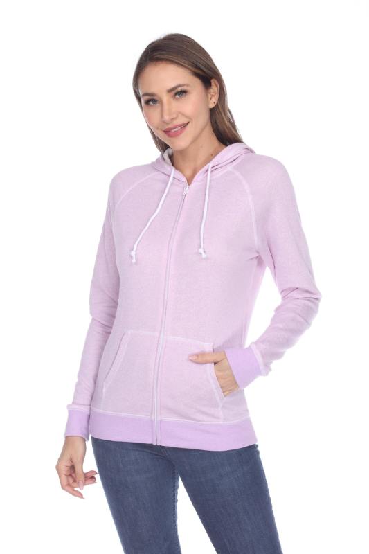 8902 Juniors French Terry Long Sleeve Zip Hoodie