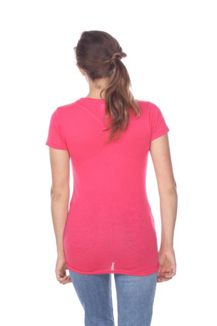 3400 Junior's Poly Rayon Slub Scoop Neck Tee