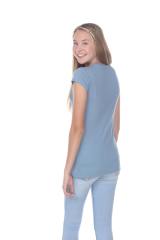 1000 Junior's Luxury Cap Sleeve Crew Neck Tee