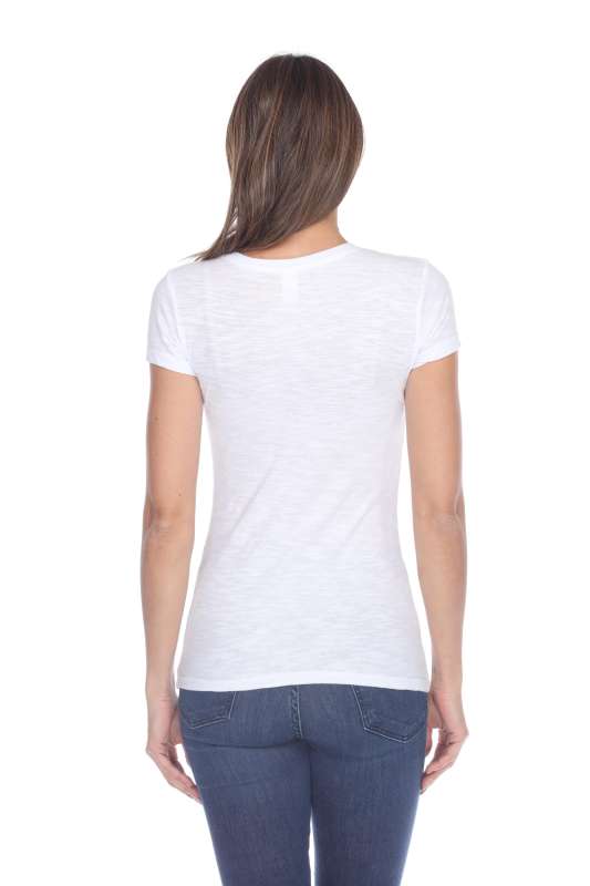 6053 Juniors Cap Sleeve Cotton Slub Tee