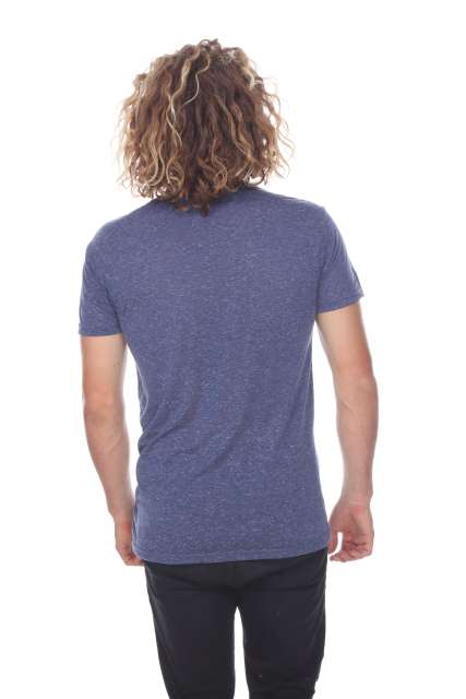 3702 Men's Poly Linen Blend V-Neck Tee