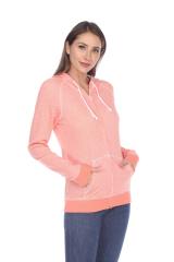 8902 Juniors French Terry Long Sleeve Zip Hoodie