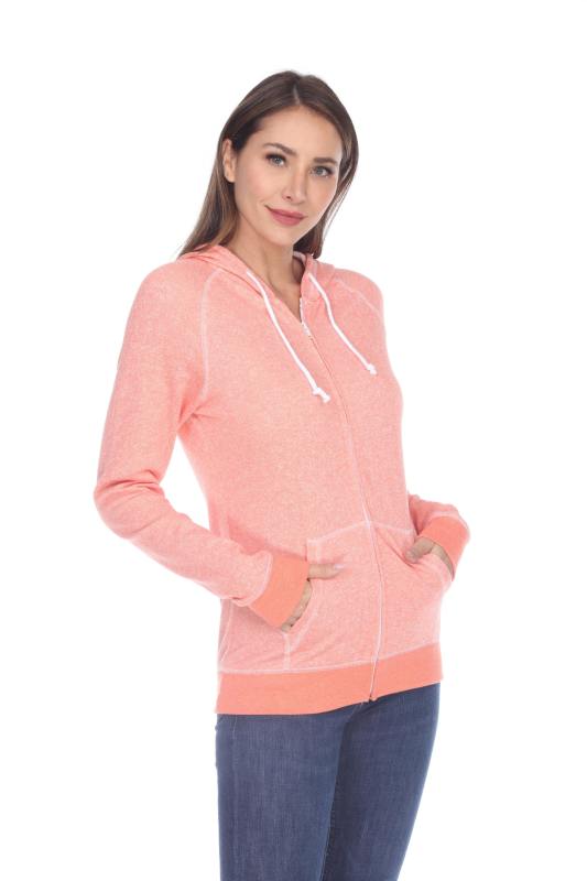 8902 Juniors French Terry Long Sleeve Zip Hoodie
