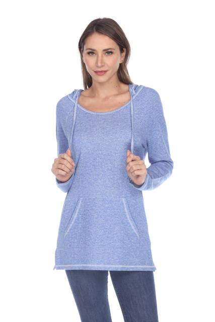 8905 Junior's French Terry Tunic Pullover Hoodie