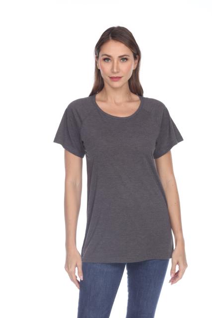 3002 Junior's Scoop Neck Short Sleeve Boxy Straight Tee