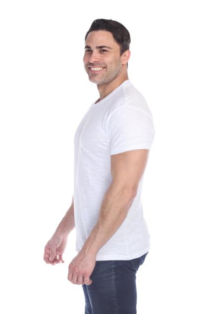 6550 Men's Short Sleeve Cotton Slub Tee